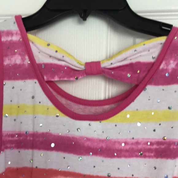 white pink, orange and yellow striped dress - Picture 4 of 4